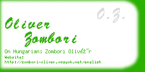 oliver zombori business card